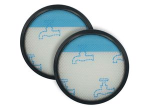 4068201289200 - vhbw 2x Mikro-Hygienefilter kompatibel mit Samurai SG3751WA Staubsauger - Luftfilter Schwarz Weiß Hellblau