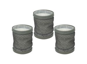4068201319075 - Vhbw - Filterset 3x Staubsaugerfilter Ersatz für Dirt Devil 0698002 für Staubsauger - Abluftfilter Schwarz Grau Weiß