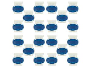 4068201329098 - vhbw 20x Kabelverbinder für Begrenzungskabel kompatibel mit Bosch Indego 1000 Connect Mähroboter - Kabelklemmen Wasserdicht Blau Transparent