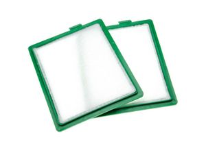 4068201329340 - vhbw 2x Mikro-Hygienefilter kompatibel mit Electrolux AV 1130 Staubsauger - Luftfilter Grün Weiß Rechteckig