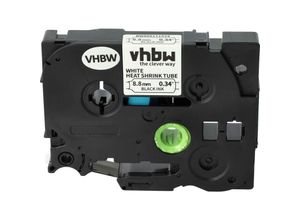 4068201339899 - Schriftband-Kassette kompatibel mit Brother P-Touch E500VP PT-E550 Etiketten-Drucker Schwarz auf Weiß Schrumpfschlauch-Kassette 88 mm - Vhbw