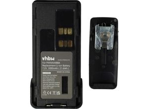 4068201344992 - Akku Ersatz für Motorola PMNN4415 PMNN4415AR PMNN441 für Funkgerät Walkie Talkie (3000 mAh 72 v Li-Ion) + Gürtelclip - Vhbw