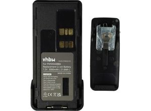 4068201345029 - Akku Ersatz für Motorola PMNN4491AR für Funkgerät Walkie Talkie (3000 mAh 72 v Li-Ion) + Gürtelclip - Vhbw