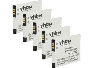 4068201352263 - 5x Akku kompatibel mit Unify OpenStage SL6 OpenStage SL5 schnurlos Festnetz Telefon (950 mAh 37 v Li-Ion) - Vhbw