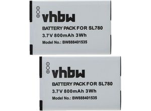 4068201352515 - vhbw 2x Akku Ersatz für Siemens S30852-D2152-X1 4250366817255 V30145-K1310K-X444 für schnurlos Festnetz Telefon (800 mAh 37 V Li-Ion)