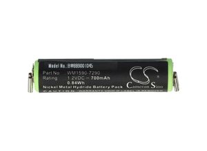 4068201368165 - Akku Ersatz für Wella WM1590-7290 für Rasierer (700 mAh 12 v NiMH) - Vhbw