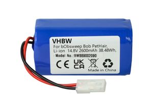 4068201455520 - 1x Akku Ersatz für bObsweep E14040401505a für Staubsauger (2600 mAh 148 v Li-Ion ohne Gehäuse) - Vhbw