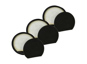4068201460913 - vhbw 3x Staubsaugerfilter kompatibel mit Bosch BGS05AAA2 BGS05X240 Staubsauger - Abluftfilter Schwarz Weiß