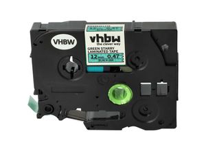 4068201486753 - Schriftband-Kassette kompatibel mit Brother pt 1900 200 1910 1950 1950VP 1960 2030 2000 Etiketten-Drucker 12mm Schwarz auf Grün (Glitter)