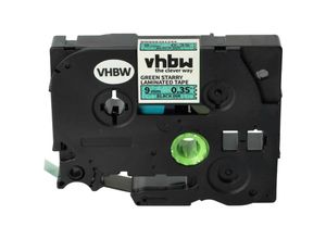 4068201487071 - Vhbw - Schriftband-Kassette kompatibel mit Brother pt 9600 9400 900 550 540 3600 500 9000 350 Etiketten-Drucker 9mm Schwarz auf Grün (Glitter)