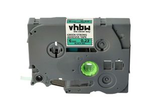 4068201488436 - vhbw Schriftband-Kassette kompatibel mit Brother PT 11Q 1160 1170 1170S 1180 1180HK 1190 Etiketten-Drucker 6mm Schwarz auf Grün Extra Stark