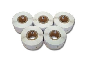 4068201490828 - Set 5x Etiketten-Rolle 12mm x 24mm (1000 Etiketten) kompatibel mit Seiko Smart Label Printer slp 410 slp 240 Etiketten-Drucker - Vhbw