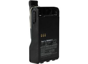 4068201518058 - Akku Ersatz für Motorola JMNN4024AR PMNN4022 JMNN4024CR für Funkgerät Walkie Talkie (2600 mAh 72 v Li-Ion) + Gürtelclip - Vhbw