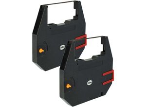 4068201518577 - Vhbw - 2x Farbband Schriftband kompatibel mit Olivetti cx 1000 cx 1000 s Nadeldrucker Bondrucker - Carbonband Schwarz