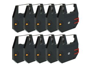 4068201520259 - Vhbw - 10x Farbband Schriftband kompatibel mit Sears 53108 53041-550 53045 53043 Nadeldrucker Bondrucker - Carbonband Schwarz