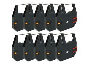 4068201520372 - Vhbw - 10x Farbband Schriftband kompatibel mit Sumitronics all 310 all 210 ax 200 Nadeldrucker Bondrucker - Carbonband Schwarz