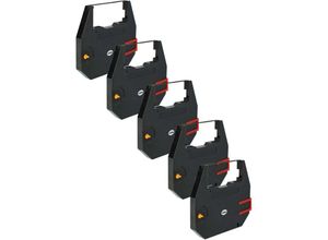 4068201521324 - Vhbw - 5x Farbband Schriftband kompatibel mit Rover 347 mv 247 st Nadeldrucker Bondrucker - Carbonband Schwarz