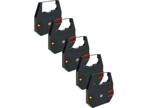 4068201521614 - vhbw 5x Farbband Schriftband kompatibel mit Sumitronics TW 300 AX 210 Nadeldrucker Bondrucker - Carbonband Schwarz