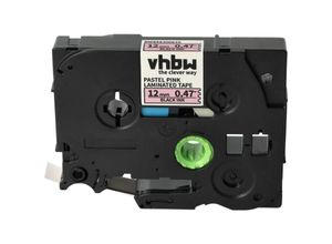 4068201537646 - Vhbw - 1x Schriftband-Kassette Ersatz für Brother TZE-MQE31 für Etiketten-Drucker 12mm Schwarz auf Pastell-Rosa 4068201537646 - Vhbw - 1x Schriftband-Kassette Ersatz für Brother TZE-MQE31 für Etiketten-Drucker 12mm Schwarz auf Pastell-Rosa
