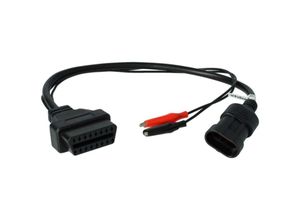 4068201539343 - Vhbw - obd Adapter 3Pin-OBD1 auf OBD2 kompatibel mit Peugeot mit 2Pin-Anschluss - 30 cm