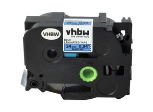 4068201545962 - vhbw 1x Schriftband-Kassette Ersatz für Brother TZE-551 TZ-551 für Etiketten-Drucker 24mm Schwarz auf Blau