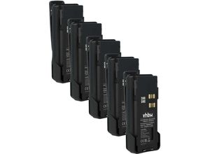 4068201569159 - Vhbw - 5x Akku Ersatz für Motorola PMNN4406 PMNN4409BR PMNN4406BR für Funkgerät Walkie Talkie (3000 mAh 74 v Li-Ion) + Gürtelclip