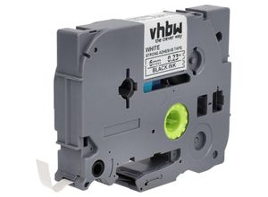 4068201570568 - 1x Schriftband-Kassette kompatibel mit Brother pt 1880 1890W 1850CC 1850VP 18R 1850 Etiketten-Drucker 6mm Schwarz auf Weiß Extra Stark - Vhbw