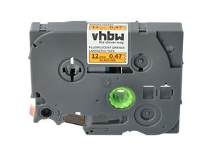 4068201572852 - 1x Schriftband-Kassette kompatibel mit Brother pt 1280CB 1280SR 1280BTS 1280BT 1280DT 1280SP Etiketten-Drucker 12mm Schwarz auf Neon-Orange