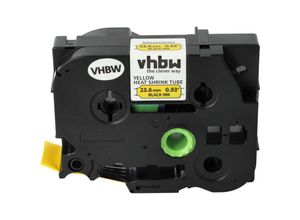 4068201577284 - 1x Schriftband-Kassette Ersatz für Brother HSe-651 für Etiketten-Drucker Schwarz auf Gelb Schrumpfschlauch-Kassette - Vhbw