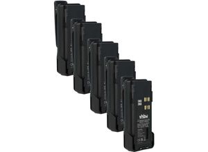 4068201580222 - 5x Akku kompatibel mit Motorola DP4800 DP4601 GP328D DP4600 DP4801 Funkgerät Walkie Talkie (2600 mAh 74 v Li-Ion) + Gürtelclip - Vhbw