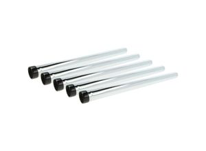 4068201585777 - Vhbw - 5x Universal Staubsaugerohr Ersatz für Makita 0088381703604 P-72942 für Staubsauger - 35 mm Anschluss 50 cm lang Schwarz Silber