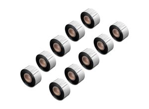 4068201799273 - vhbw 10x Thermotransfer-Band kompatibel mit TSC TTP-346M TTP-345 TTP-346MT Drucker Etikettendrucker Wischfest 30 mm x 300 m Wachs Harz Schwarz