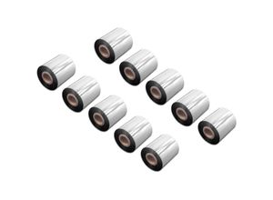 4068201805387 - 10x Thermotransfer-Band kompatibel mit Valentin Desco 106 Drucker Etikettendrucker Wischfest 70 mm x 300 m Wachs Harz Schwarz - Vhbw