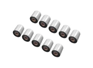 4068201807749 - Vhbw - 10x Thermotransfer-Band kompatibel mit Godex EZ-6300 Plus ezpi 1200 Drucker Etikettendrucker Wischfest 80 mm x 300 m Wachs Harz Schwarz