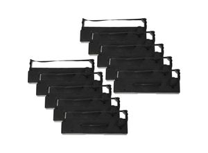 4068201816994 - Vhbw - 10x Farbband Schriftband kompatibel mit Micros 2700 Slip Printer ncr 999-5200 5100 Nadeldrucker Bondrucker - Schwarz
