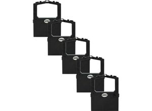 4068201818097 - Vhbw - 5x Farbband Schriftband kompatibel mit Stielow 5919 3515 Nadeldrucker Bondrucker - Schwarz