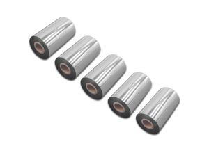 4068201824302 - 5x Thermotransfer-Band kompatibel mit Zebra Xi-Serie Z4M Z6M Z4M+ Drucker Etikettendrucker Wischfest 110 mm x 300 m Wachs Harz Schwarz - Vhbw