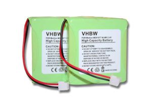 4068201870699 - vhbw 2x Akku kompatibel mit Switel DF 812 Duo DF 812 DFT 8172 DFT 8171 DFT 8173 schnurlos Festnetz Telefon (600 mAh 24 V NiMH)