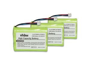 4068201904240 - 3x Akku Ersatz für CPH-464Q3S NT7B65LD NT7B65KL für schnurlos Festnetz Telefon (800 mAh 36 v NiMH) - Vhbw