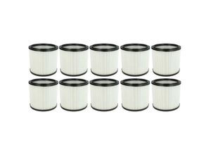 4068201924491 - Vhbw - 10x Faltenfilter kompatibel mit Rowenta Collecto rb 61 rb 70 rb 57 rb 60 rb 54 rb 56 rb 520 Staubsauger - Filter Patronenfilter weiß