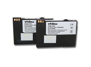 4068201935411 - Vhbw - 2x Akku kompatibel mit Telekom T-Sinus 701M 701A 701 schnurlos Festnetz Telefon (700 mAh 37 v Li-Ion)