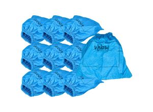 4068201946387 - Vhbw - 10x Textilfilter kompatibel mit Lidl Parkside pnts 1300 D3 - ian 290887 Staubsauger Nass- Trockensauger - Stoffbeutel Abwaschbar Blau