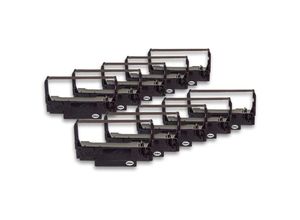 4068201958878 - vhbw 10x Farbband Schriftband kompatibel mit Sweda 280 Nadeldrucker Bondrucker - Schwarz