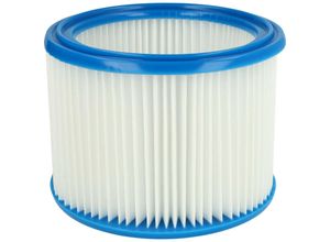 4068201958939 - Vhbw - 1x Faltenfilter kompatibel mit Husqvarna wdc 220 wdc 325L Staubsauger - Patronenfilter Blau Weiß