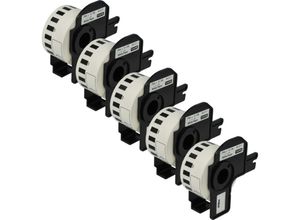 4068201968938 - 5x Etiketten-Rolle mit Halter 29mm x 1524m (1 Etikette) Ersatz für Brother DK-22211 für Etiketten-Drucker - Vhbw