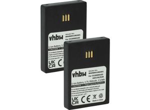 4068201988820 - 2x Akku kompatibel mit Mitel DT692 DT690 schnurlos Festnetz Telefon (950 mAh 37 v Li-Ion) Schwarz - Vhbw