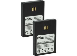 4068201988875 - 2x Akku Ersatz für Ascom 600190 2C für schnurlos Festnetz Telefon (950 mAh 37 v Li-Ion) Schwarz - Vhbw