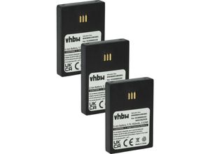 4068201991783 - 3x Akku kompatibel mit Mitel DT692 DT690 schnurlos Festnetz Telefon (950 mAh 37 v Li-Ion) Schwarz - Vhbw