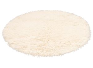 4068222066064 - Wollteppich Kjara Teppiche Gr Ø 140 cm 40 mm 1 St beige (natur) Schurwollteppiche