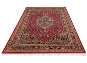 4068222068150 - Orientteppich HOME AFFAIRE Fares Teppiche Gr B L 170 cm x 240 cm 12 mm 1 St rot Fransenteppich Bidjar-Teppiche handgeknüpft reine Wolle mit Fransen Wohnzimmer